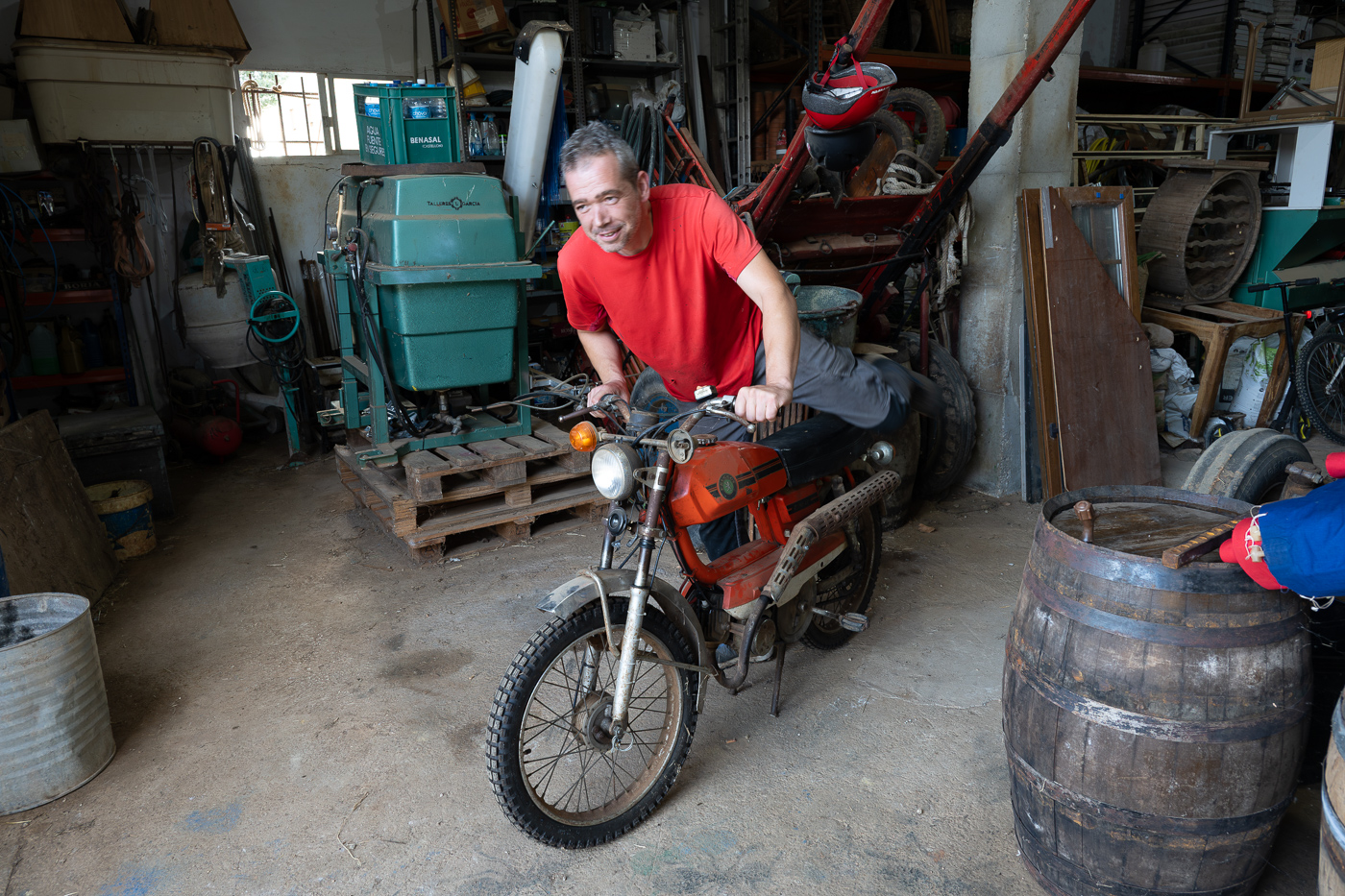 A classic antique Spanish motor cycle