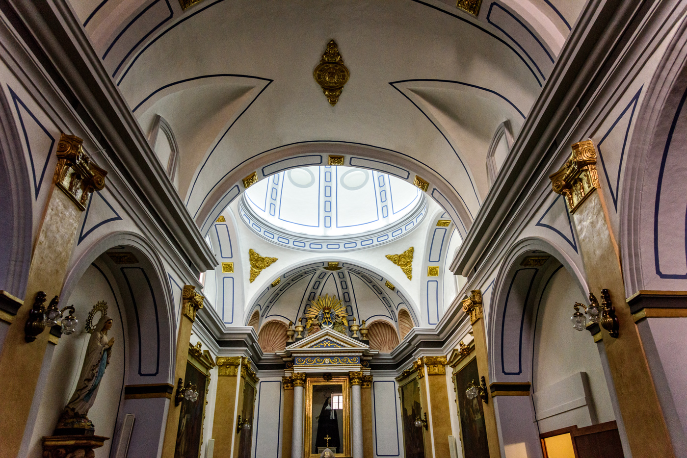 The side chapel of Atzeneta's grand church